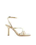 Sylvia High Stiletto Ankle Strap Sandal, Gold Metallic – Alicia Shoes, Hialeah FL