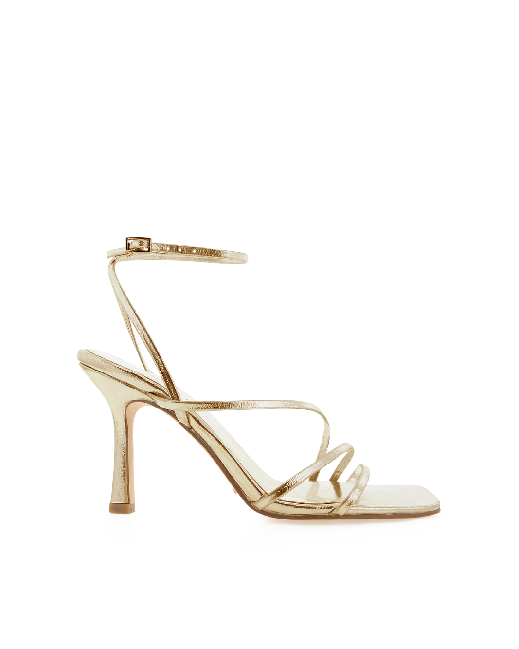 Sylvia High Stiletto Ankle Strap Sandal, Gold Metallic – Alicia Shoes, Hialeah FL