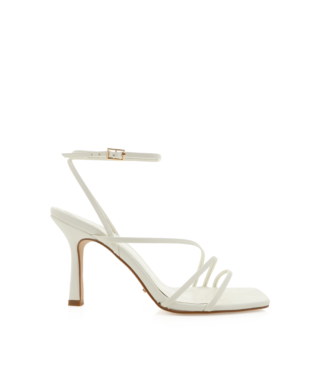 Sylvia High Stiletto Ankle Strap Sandal, White – Alicia Shoes, Hialeah FL