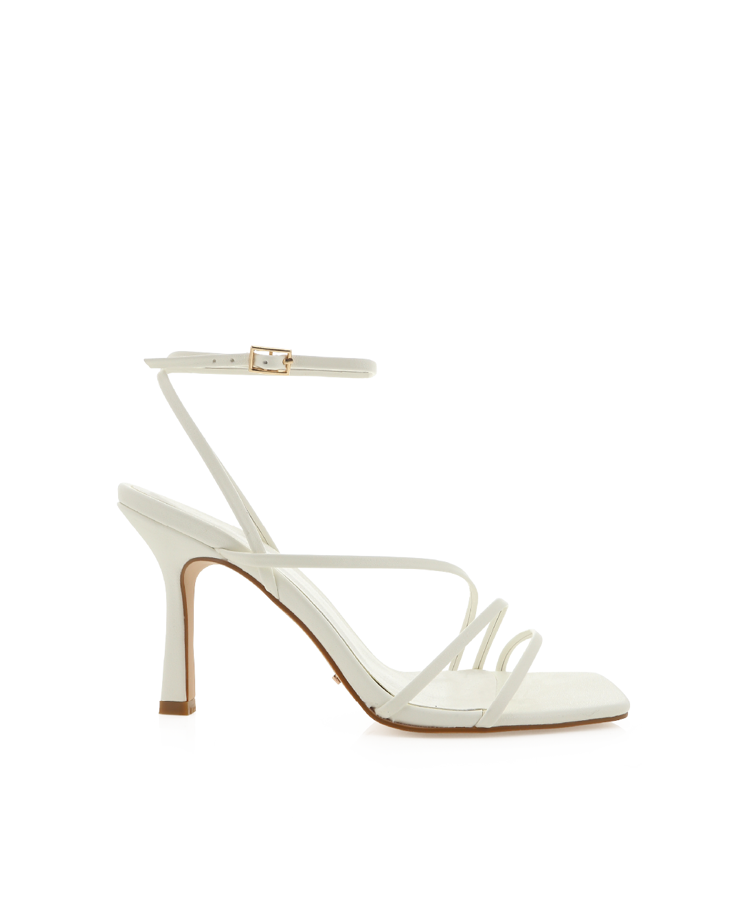 Sylvia High Stiletto Ankle Strap Sandal, White – Alicia Shoes, Hialeah FL