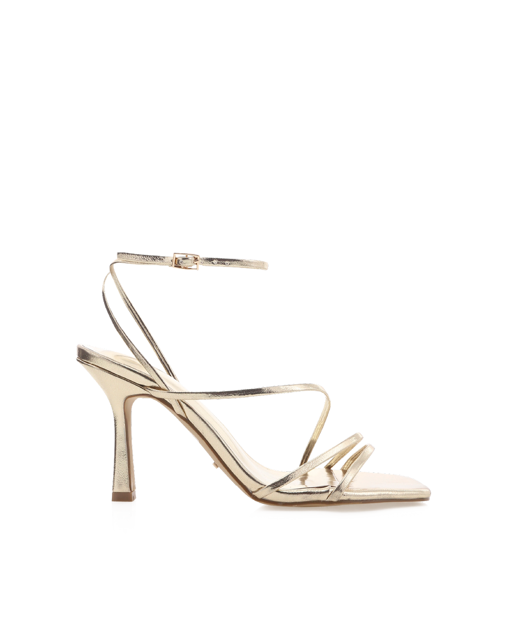 Sylvia Wide Fit High Stiletto Ankle Strap Sandal, Gold Metallic – Alicia Shoes, Hialeah FL