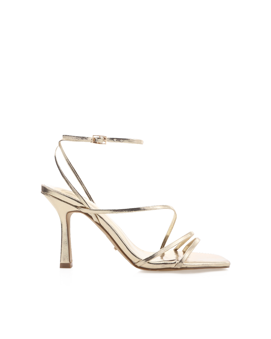 Sylvia Wide Fit High Stiletto Ankle Strap Sandal, Gold Metallic – Alicia Shoes, Hialeah FL