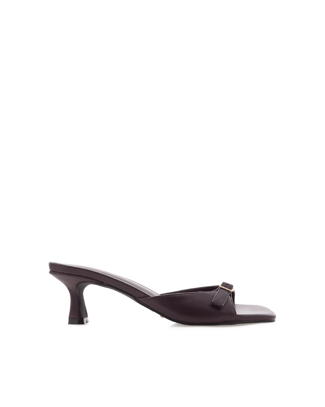Tilden Kitten Heel Square-Toe Mule, Dark Cacao – Alicia Shoes, Hialeah FL