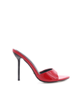 Tivon High Stiletto Open-Toe Mule, Rouge Patent – Alicia Shoes, Hialeah FL