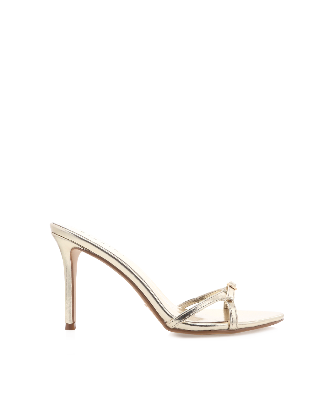 Umay High Stiletto Open-Toe Mule, Gold Metallic – Alicia Shoes, Hialeah FL