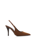 Valasca High Stiletto Slingback Pump, Hazel Suede – Alicia Shoes, Hialeah FL