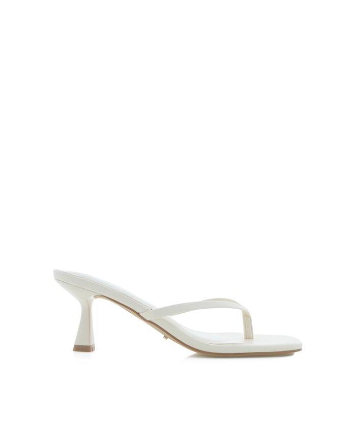 Xami Mid Stiletto Thong Mule, Bone – Alicia Shoes, Hialeah FL