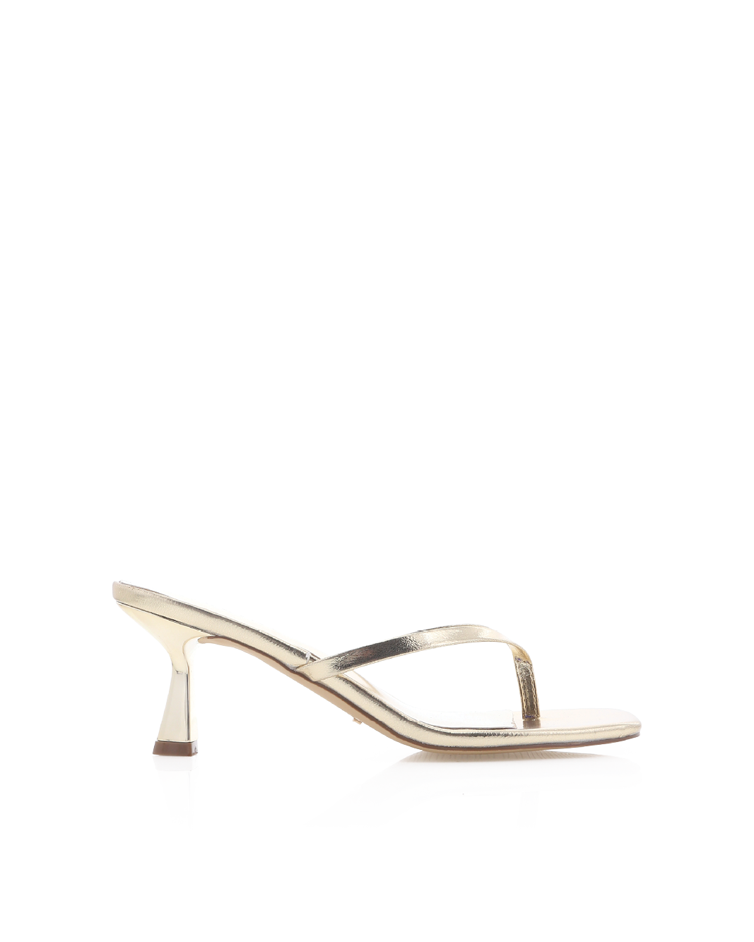 Xami Mid Stiletto Thong Mule, Gold Metallic – Alicia Shoes, Hialeah FL