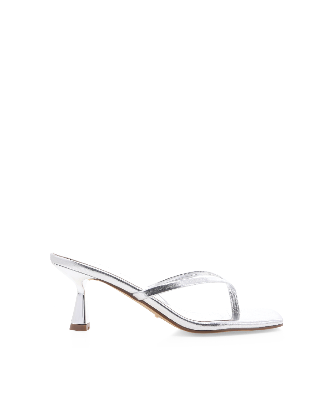 Xami Mid Stiletto Thong Mule, Silver Metallic – Alicia Shoes, Hialeah FL