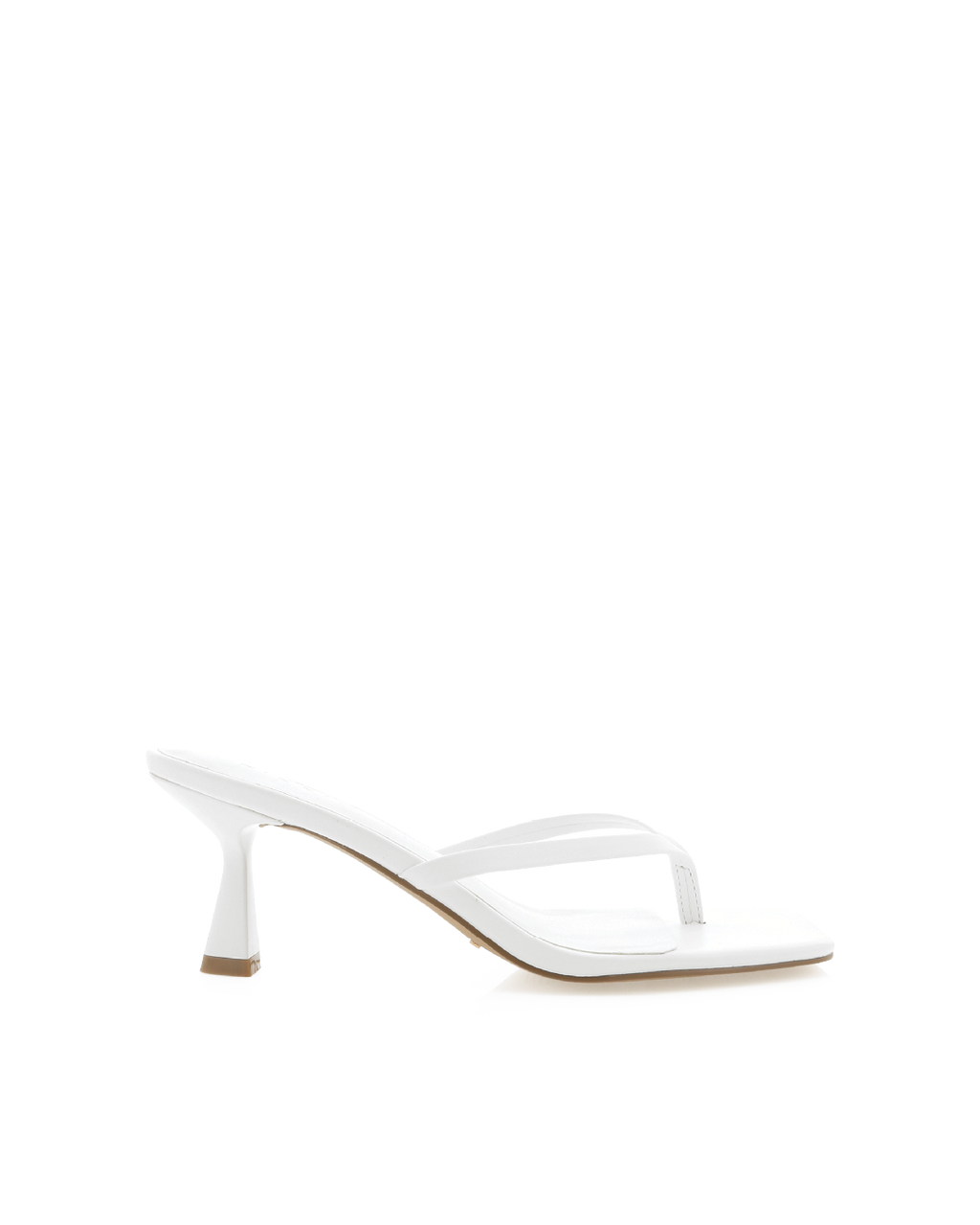 Xami Mid Stiletto Thong Mule, White – Alicia Shoes, Hialeah FL