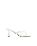 Xami Mid Stiletto Thong Mule, White – Alicia Shoes, Hialeah FL