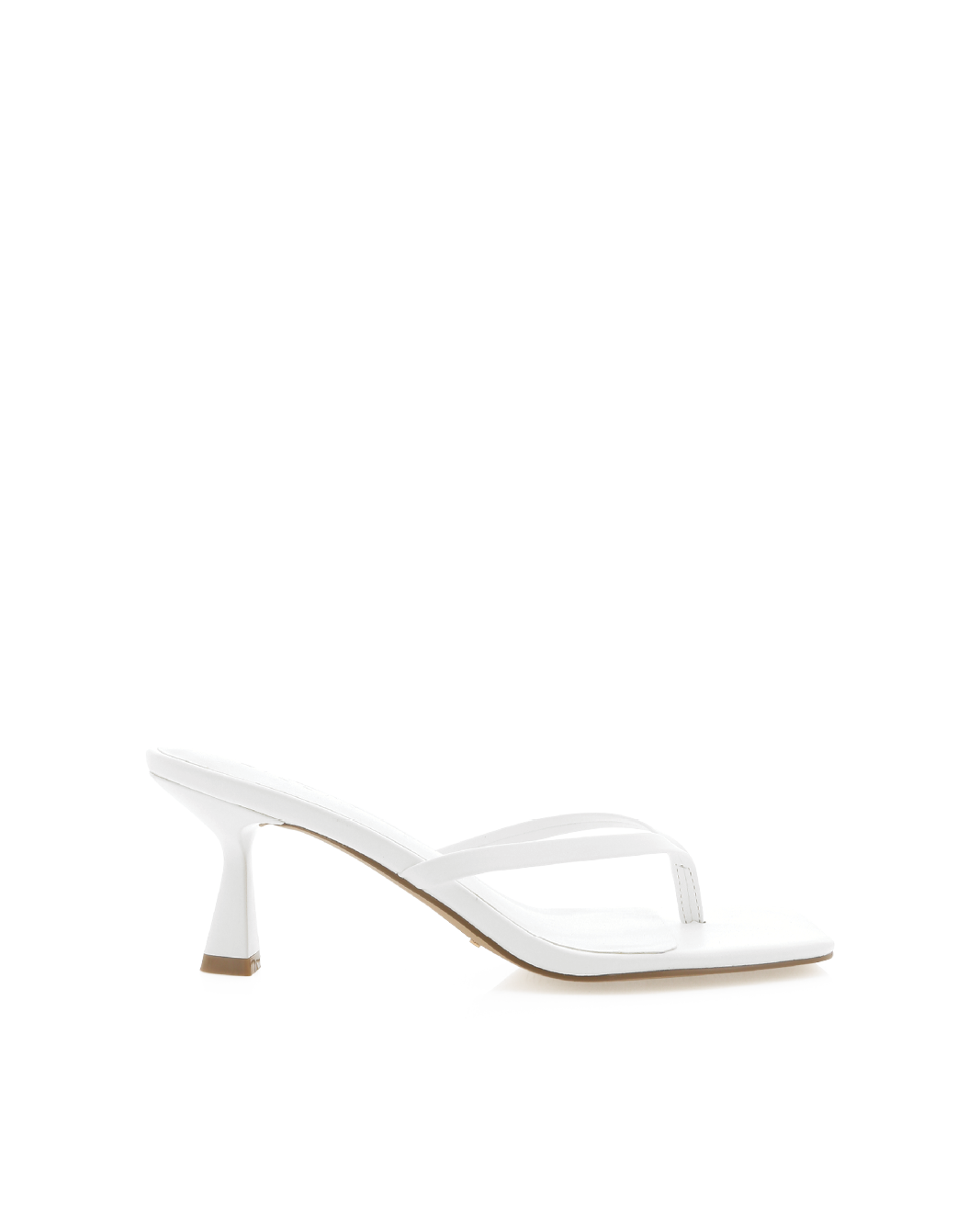 Xami Mid Stiletto Thong Mule, White – Alicia Shoes, Hialeah FL