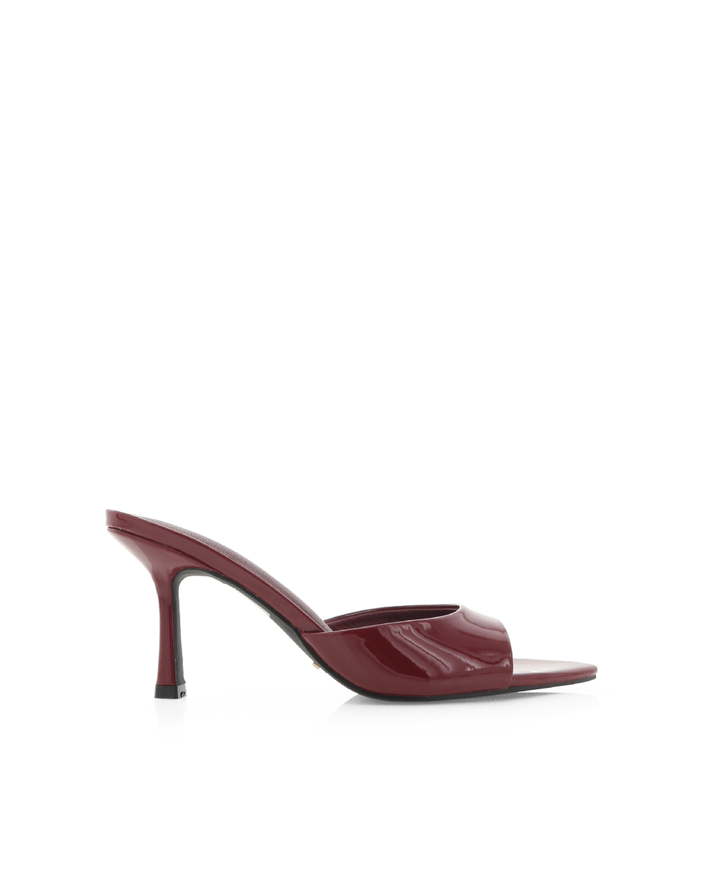 Xanthe Mid Stiletto Open-Toe Mule, Cherry Red Patent – Alicia Shoes, Hialeah FL