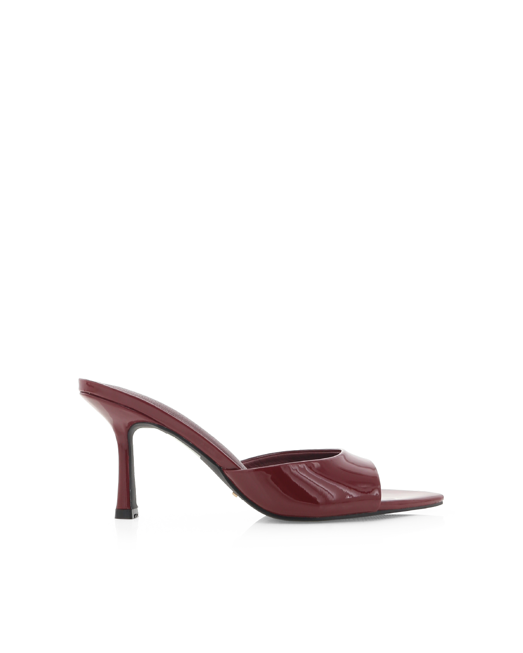 Xanthe Mid Stiletto Open-Toe Mule, Cherry Red Patent – Alicia Shoes, Hialeah FL
