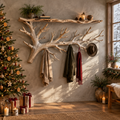 Tidewood Branch Wall Coat Rack in a Christmas living room
