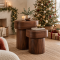 Mesa Stacked Block Side Tables in a Christmas living room