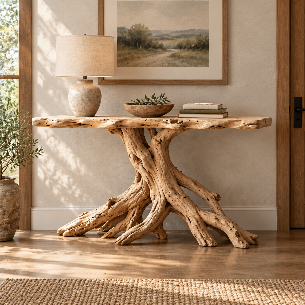 Tidewood Root Console Table in use
