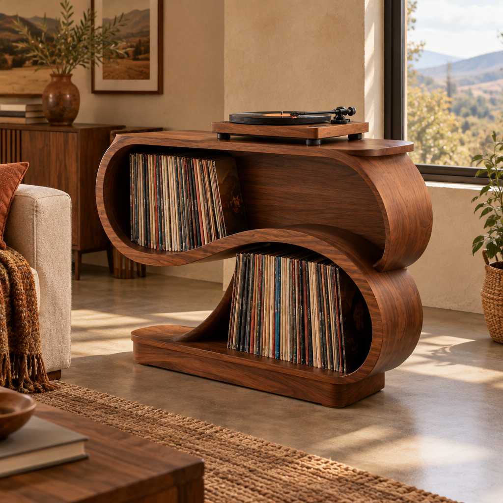 Mojave Wave Record Stand side view