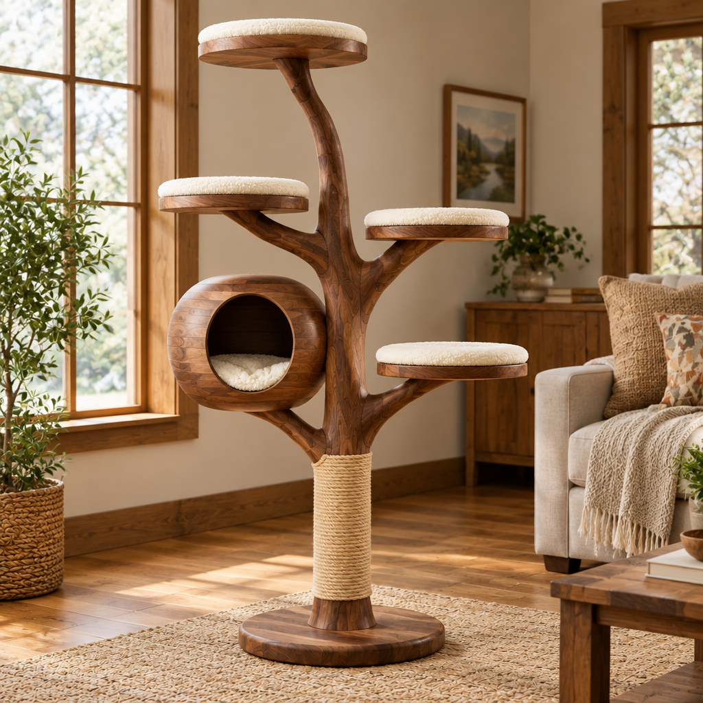 Rowan Tree Cat Tower side view