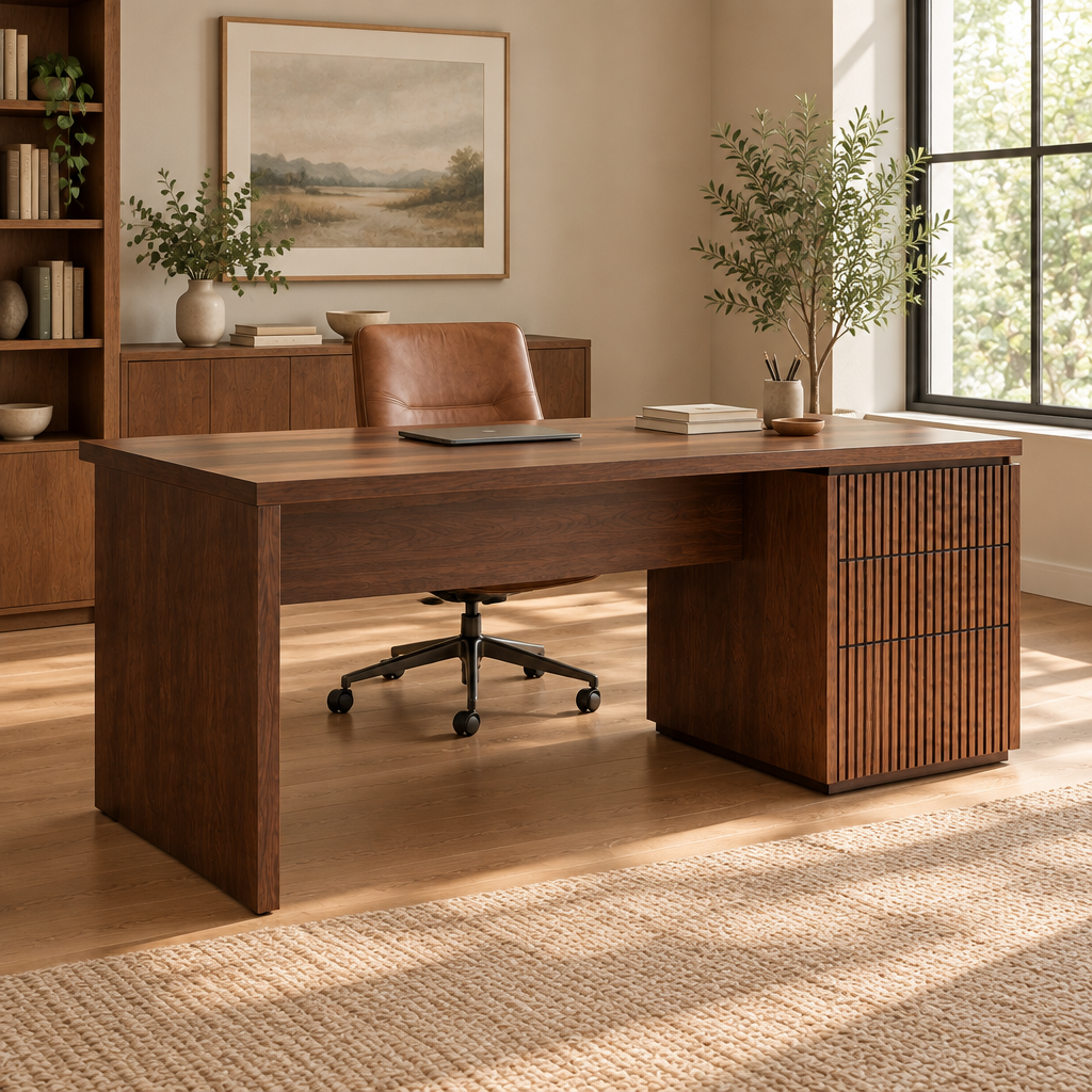Halden Executive Desk side view