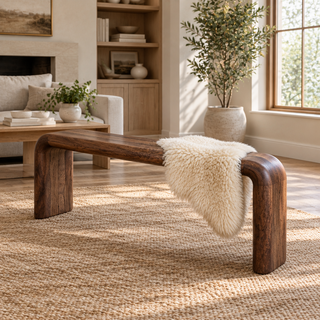 Sora Curved Bench side view