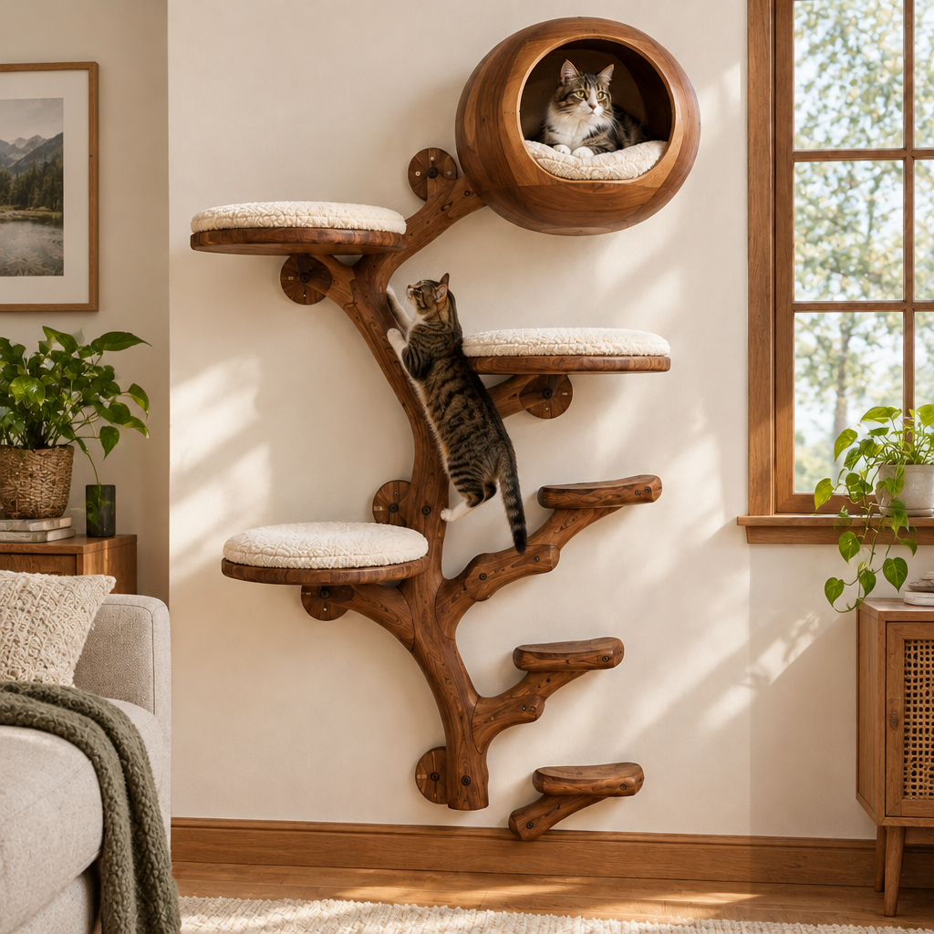 Rowan Branch Cat Wall Set in use