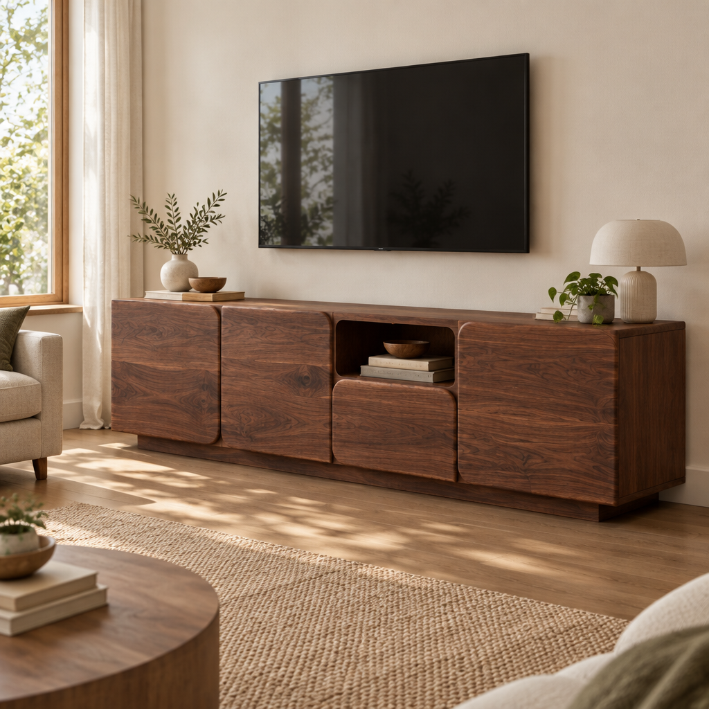 Mesa Block Media Console side view