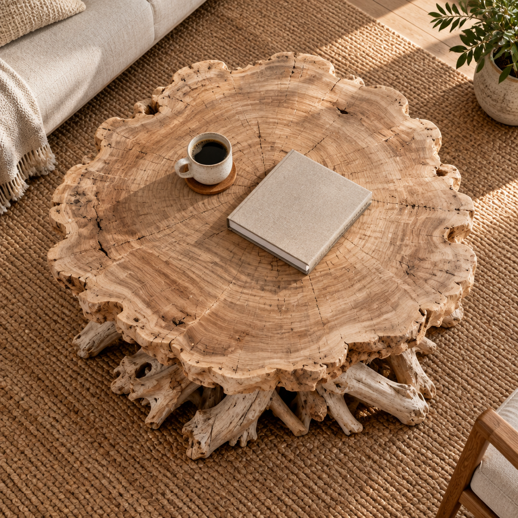 Tidewood Root Coffee Table in use
