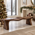 Atelier Wave Entry Bench in a Christmas home