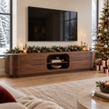 Atelier Organic Low TV Console in a Christmas home