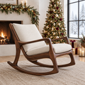 Atelier Sculpted Rocking Chair in a Christmas home