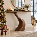Atelier S-Curve Entry Console in a Christmas home