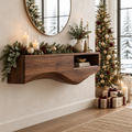 Atelier Floating Wave Console in a Christmas home