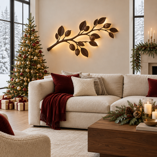 Atelier Branch LED Wall Light in a Christmas home