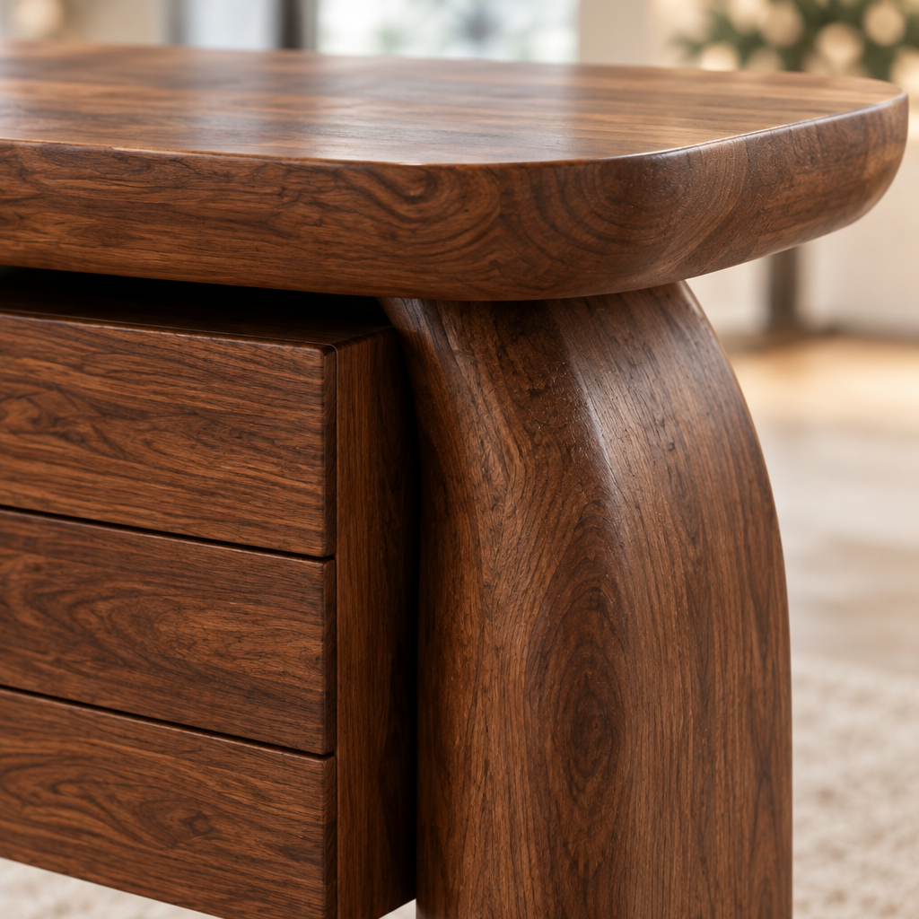 Atelier Arc Executive Desk wood grain close-up