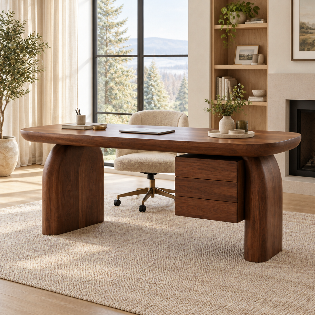 Atelier Arc Executive Desk in a living space