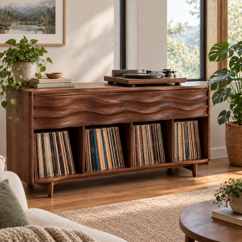 Atelier Wave Vinyl Console in use