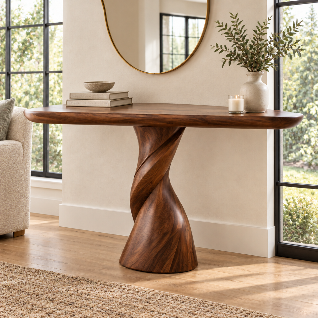 Atelier Twisted Column Console in a living space