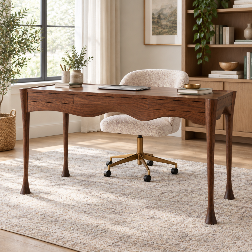 Atelier Wave Apron Desk side view