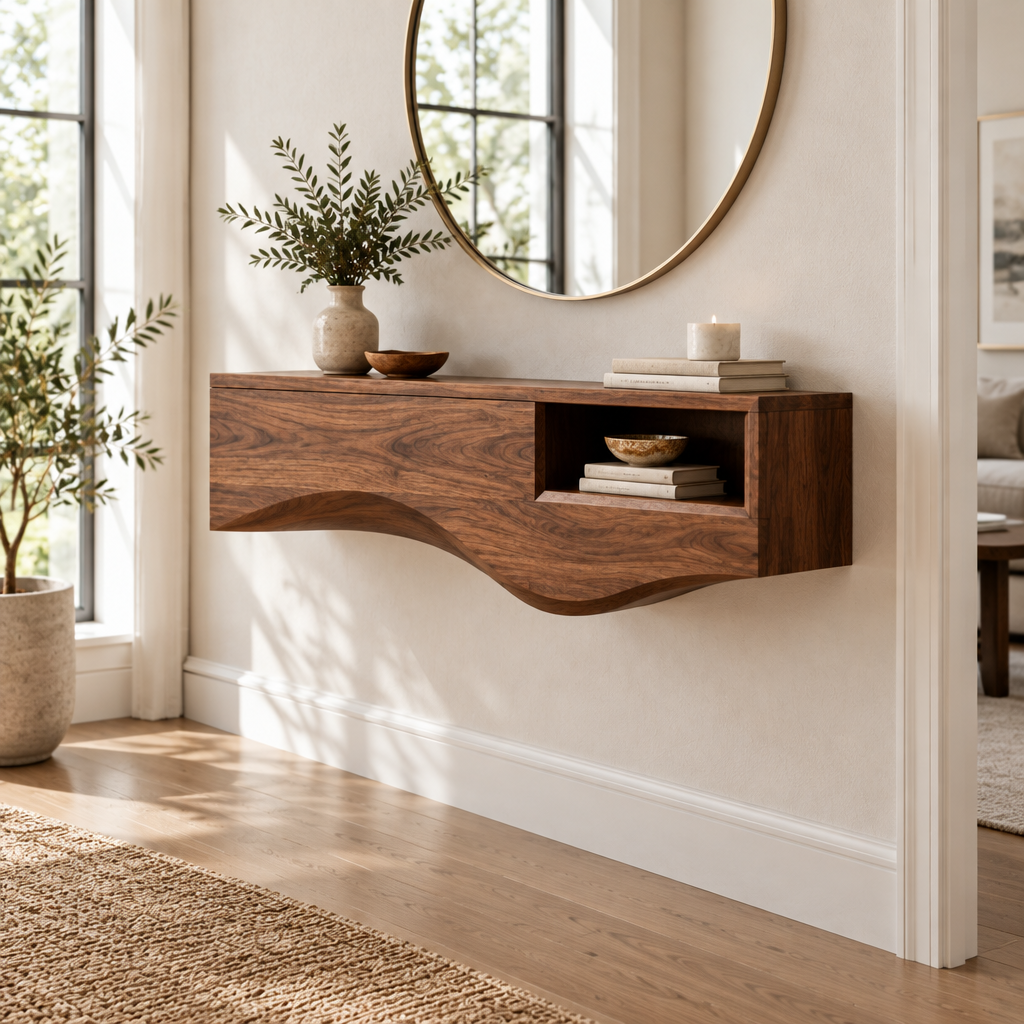 Atelier Floating Wave Console side view