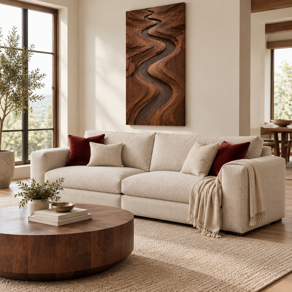 Atelier River Flow Wall Sculpture side view