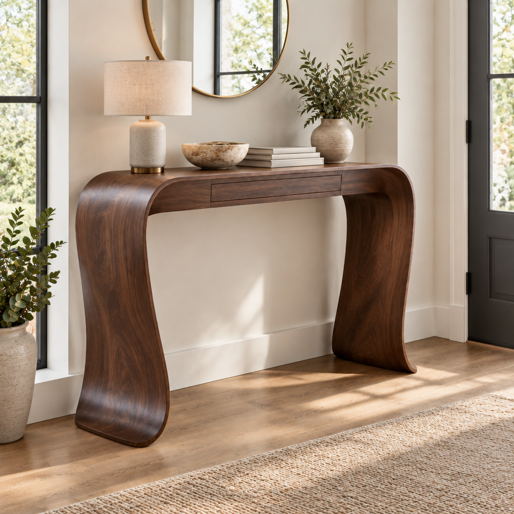 Atelier Ribbon Console with Drawer in use
