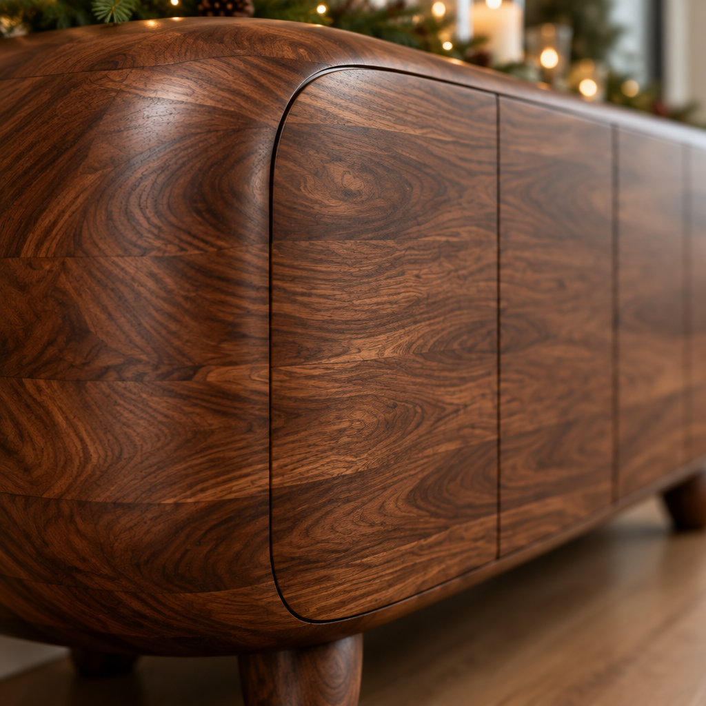 Atelier Pebble Sideboard wood grain close-up