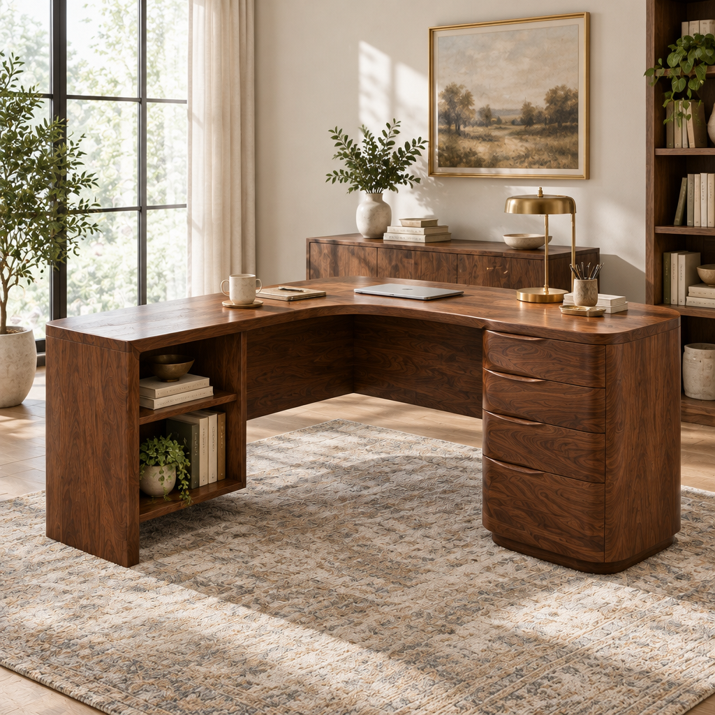 Atelier Executive L-Shaped Desk side view