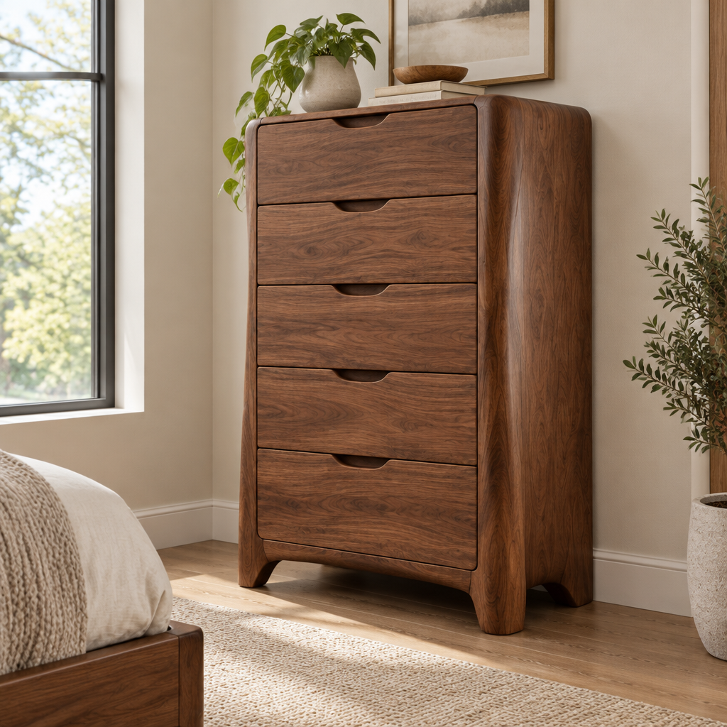 Atelier Sculpted Tall Chest side view