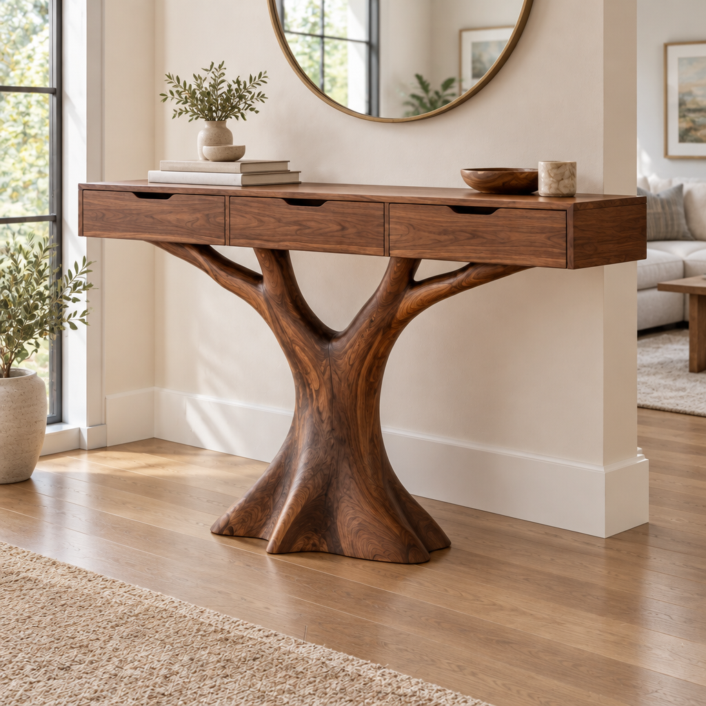Atelier Tree-Base Drawer Console side view