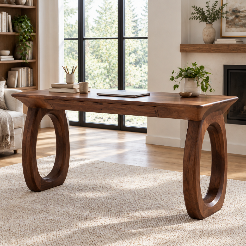 Atelier Twin-Loop Desk in a living space