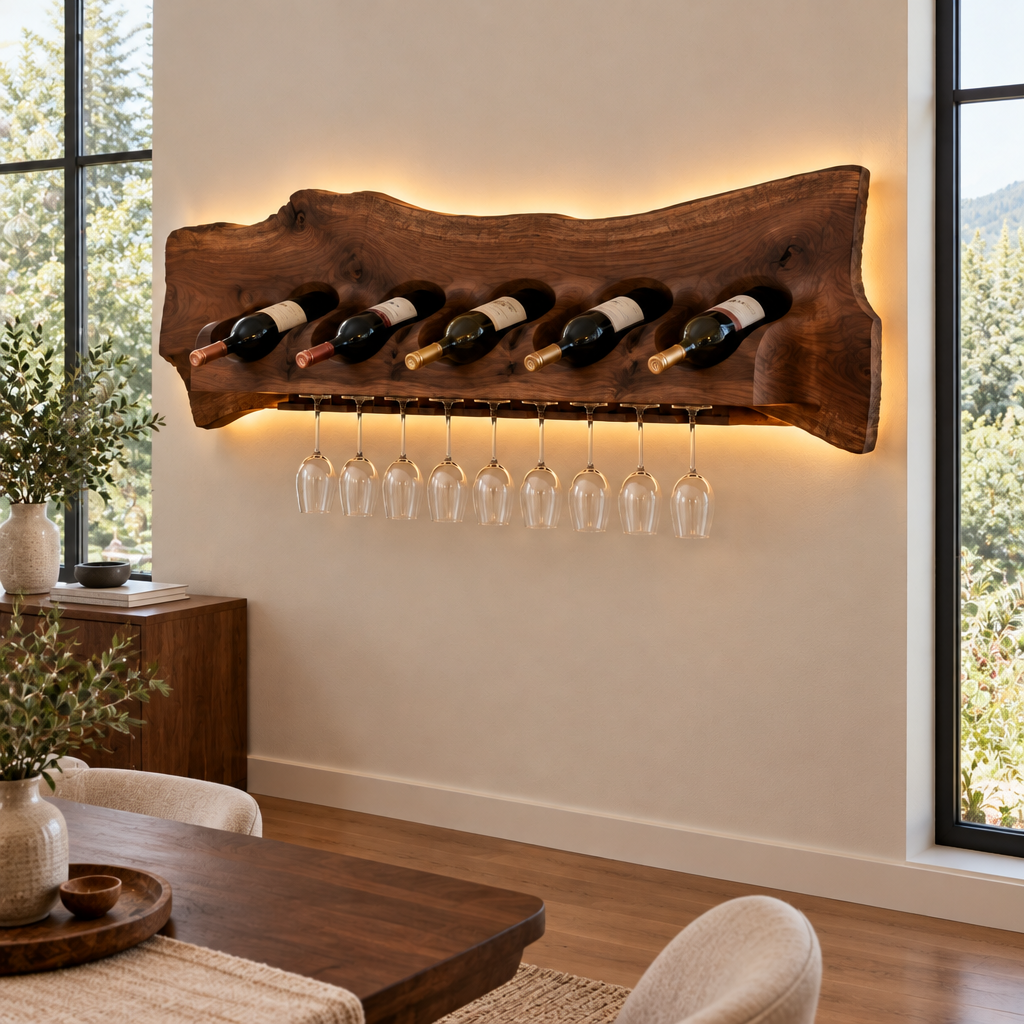 Atelier Organic Wine Wall with Light in use