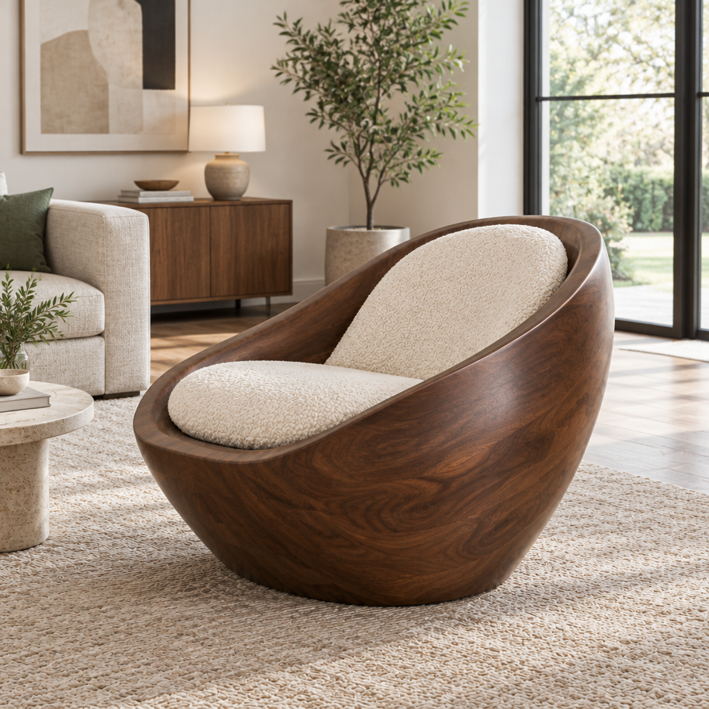 Atelier Shell Lounge Chair side view