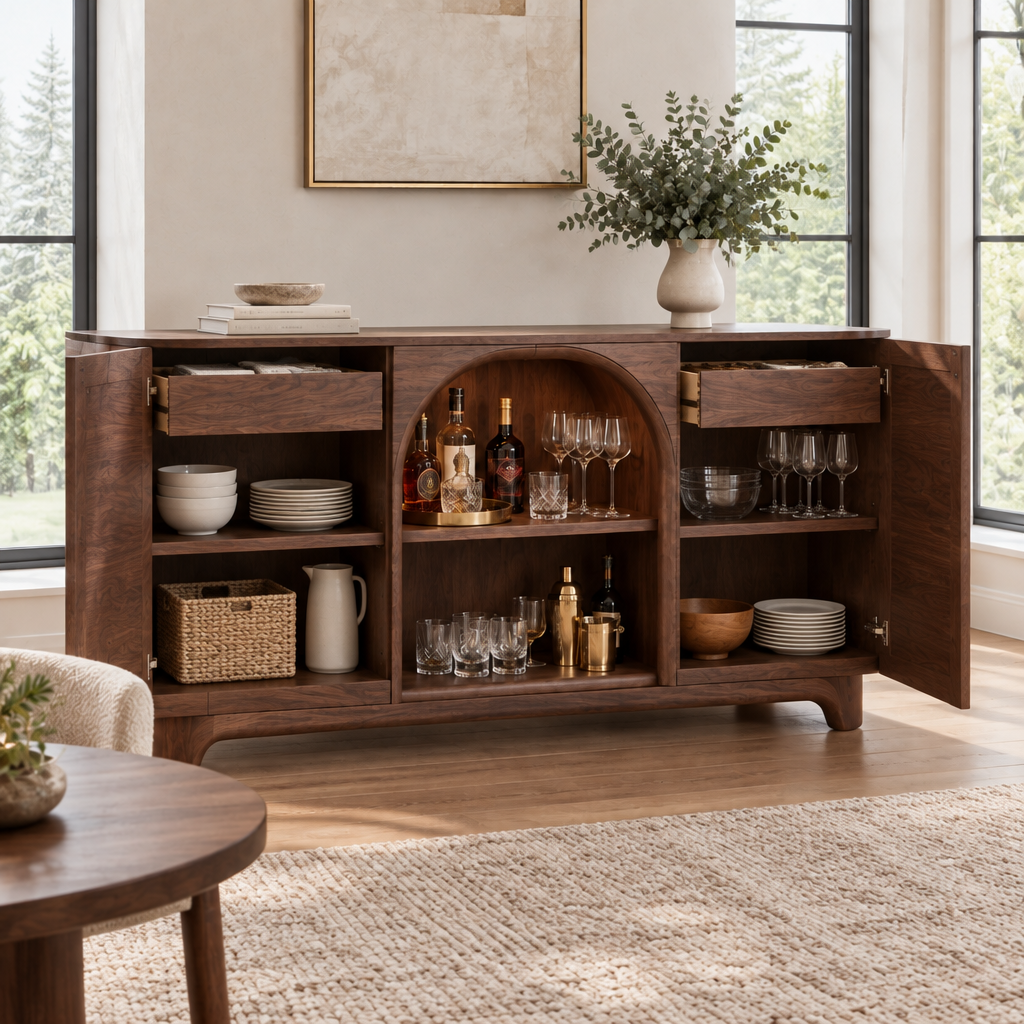 Atelier Arched Bar Sideboard in use